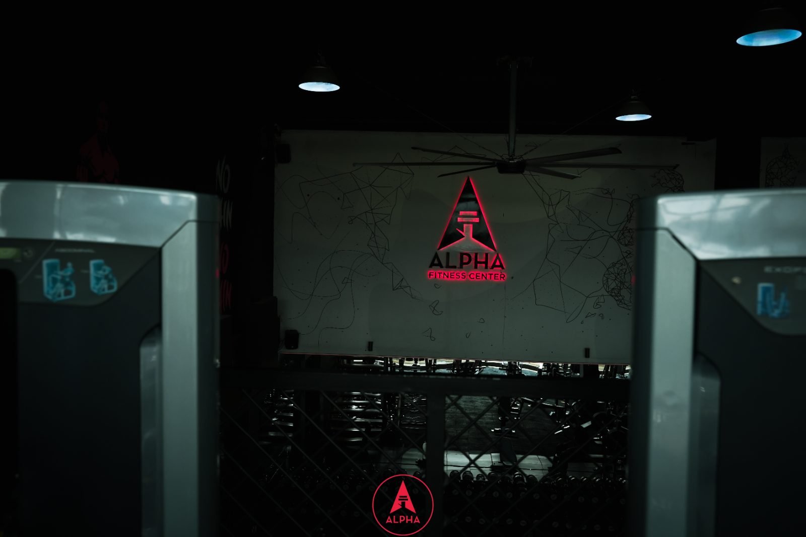 Alpha Fitness Center neon sign
